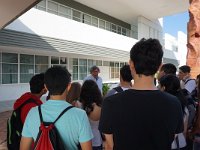 Primer d&iacute;a de actividades. Bienvenida a la Facultad de Matem&aacute;ticas de la UADY por el Dr. Adolfo S&aacute;nchez del CIMAT.
