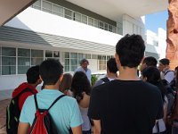 Primer día de actividades. Bienvenida a la Facultad de Matemáticas de la UADY por el Dr. Adolfo Sánchez del CIMAT.